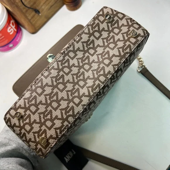 DKNY Brown Crossbody Bag with Chain Strap - Picture 10 of 10